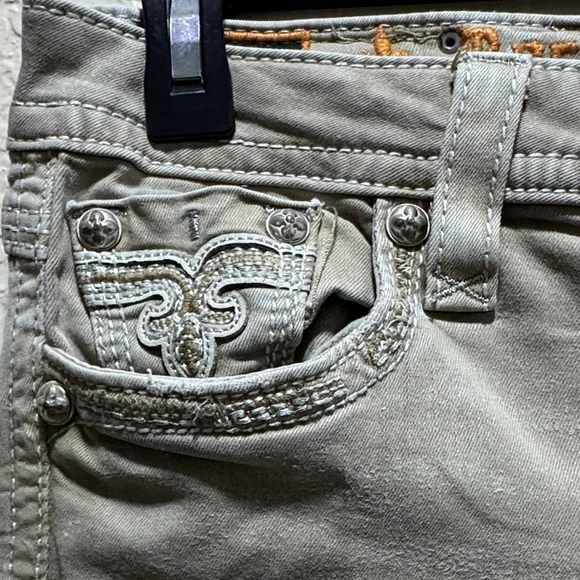 Rock Revival Women's Tan Straight Leg Jeans - Picture 2 of 10